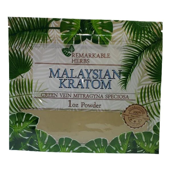 Remarkable Herbs Malaysian 1oz powder in a bag at NuWave Botanicals