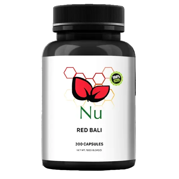300 count Red Bali kratom capsules bottle at NuWave Botanicals