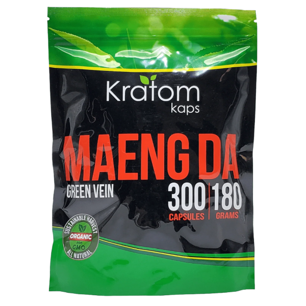 Kratom Kaps Green Maeng da Capsules Bag