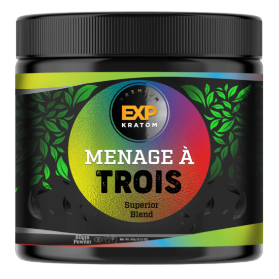EXP Premium Ménage à Trois Kratom Powder — Lab Tested