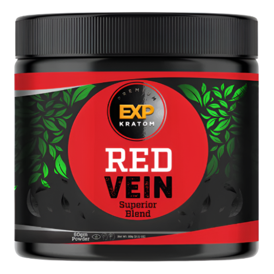 EXP Premium Red Vein Kratom Powder Jar - Lab Tested