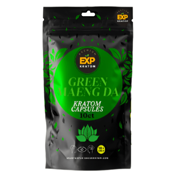 Experience Green Maeng Da kratom Sample capsules 10 count at NuWave Botanicals