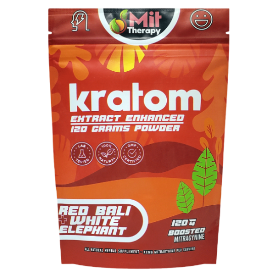Mit Therapy Red Bali + White Elephant Enhanced Kratom Powder