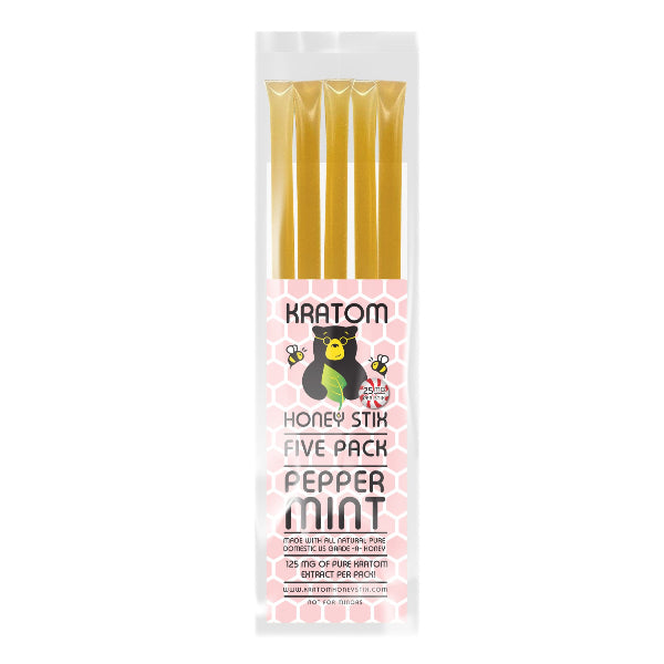 Kratom Extract Honey Stix Pepper Mint 25mg 5 pack