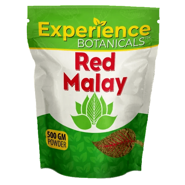 Experience Red Malay kratom powder 500g bag at NuWave Botanicals