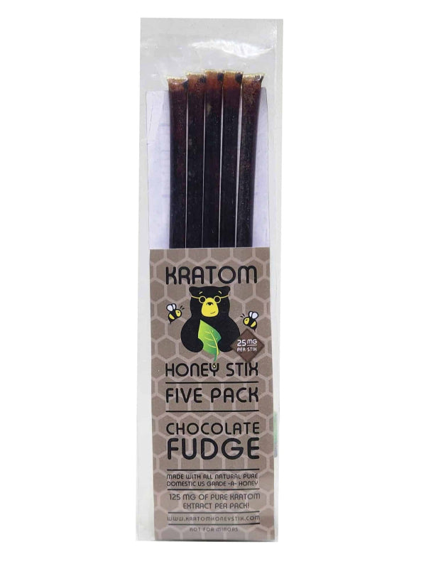 Kratom Honey Stix Chocolate Fudge 25mg 5 pack