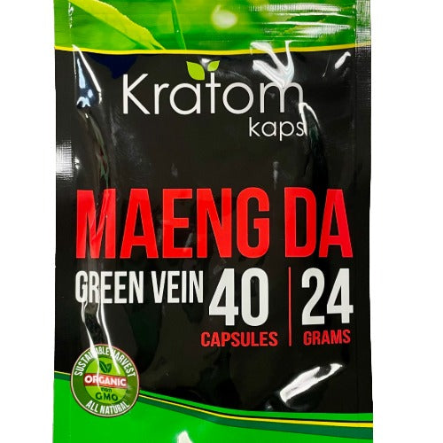 Kratom Kaps Green Maeng da Capsules Bag