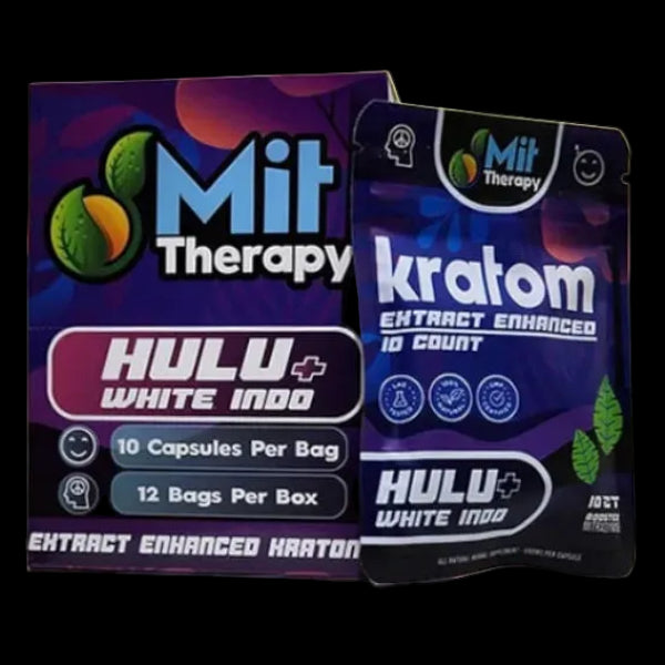 Mit Therapy White Indo Kratom Capsules 10ct β NuWave Botanicals