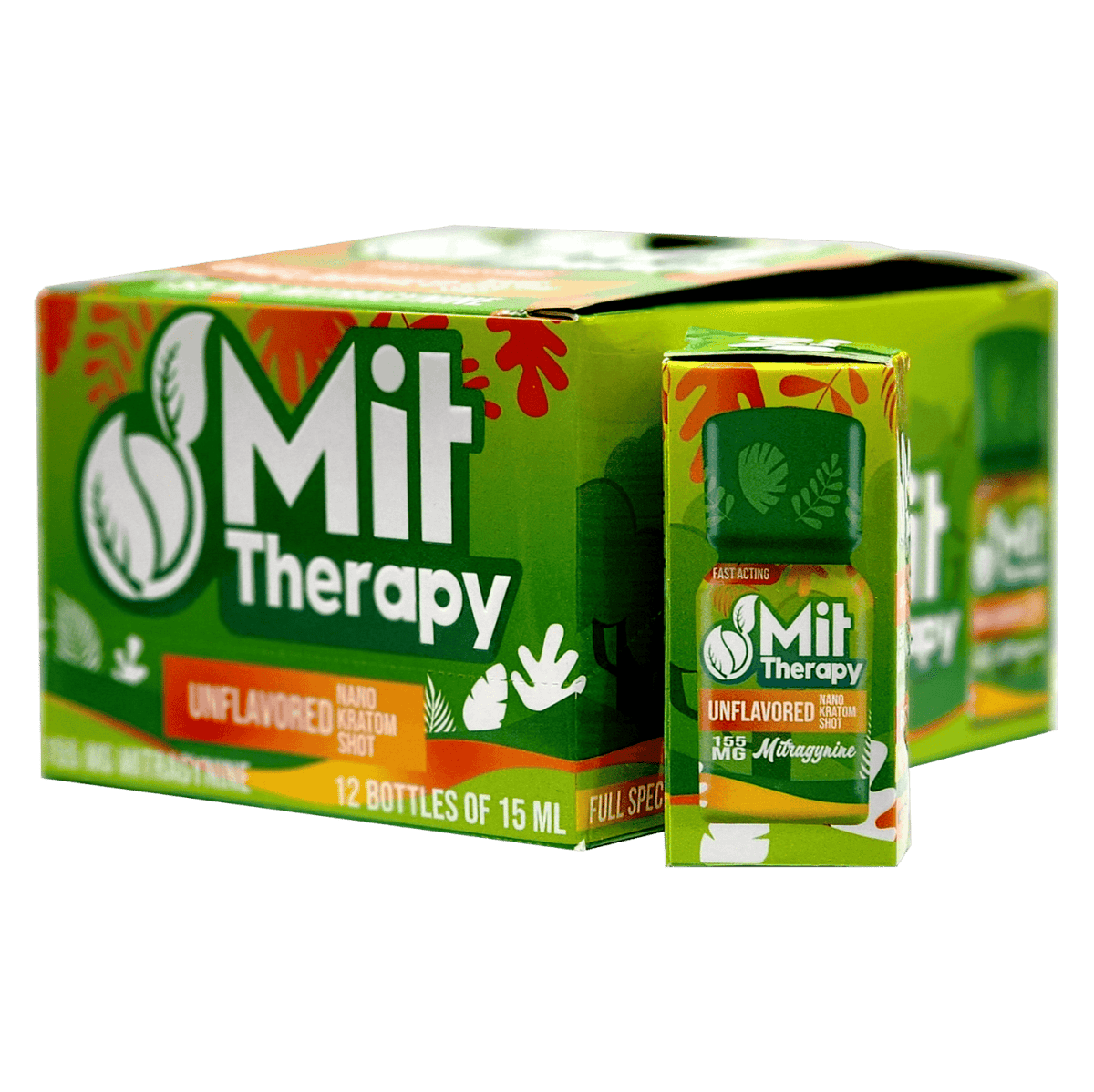 Mit Therapy Unflavored Herbal Extract Kratom Shot Fast-Absorbing Botanical Wellness Support 155mg