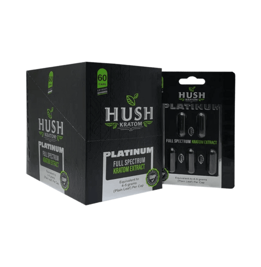 Hush Kratom Platinum Extract Capsules eds