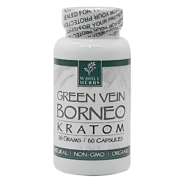 Whole Herbs Green Vein Borneo Kratom Capsules