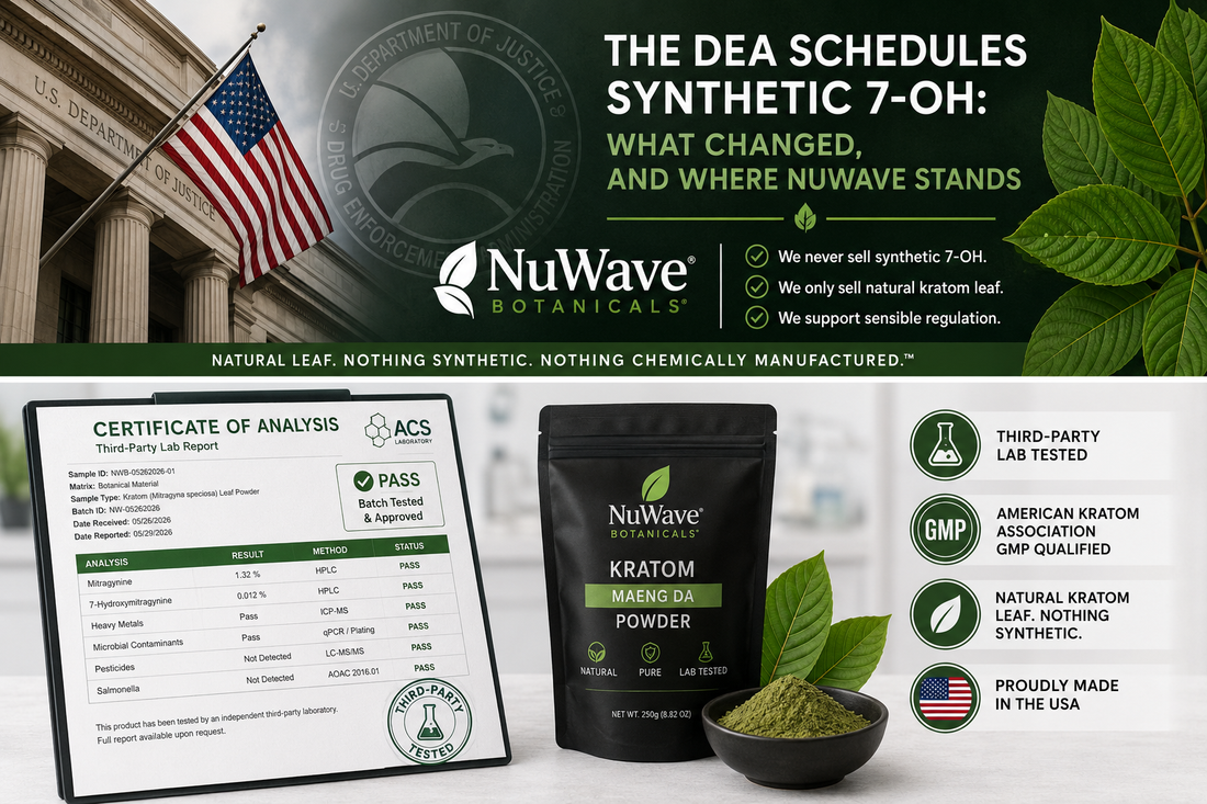 The DEA Schedules Synthetic 7-OH: What Changed, and Where NuWave Stands