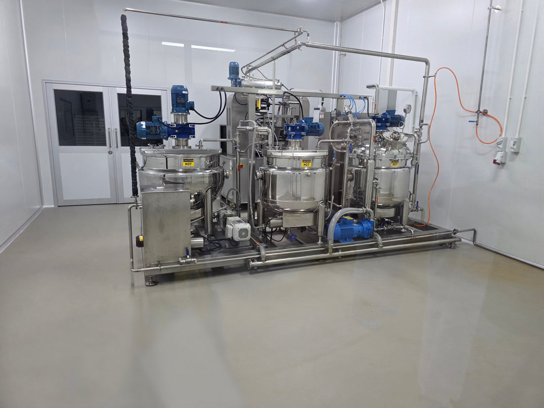 Kratom extraction and testing equipment at NuWave Botanicals partner facility