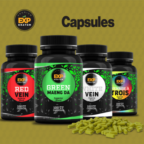 EXP Premium 100ct Kratom Capsule 4x Bundle– Lab Tested