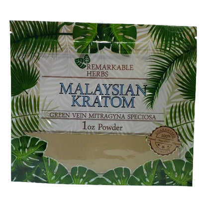 Remarkable Herbs Kratom Malaysian Green Vein Powder