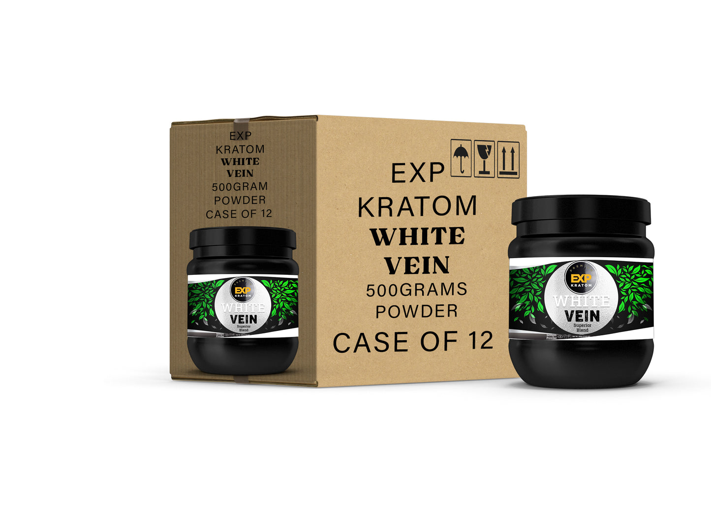 EXP Premium White Vein Powder Jar