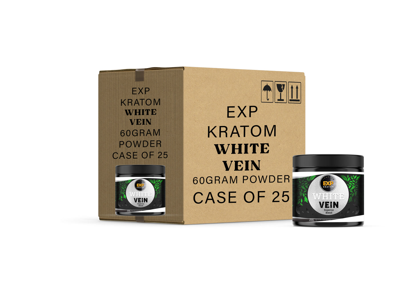 EXP Premium White Vein Powder Jar