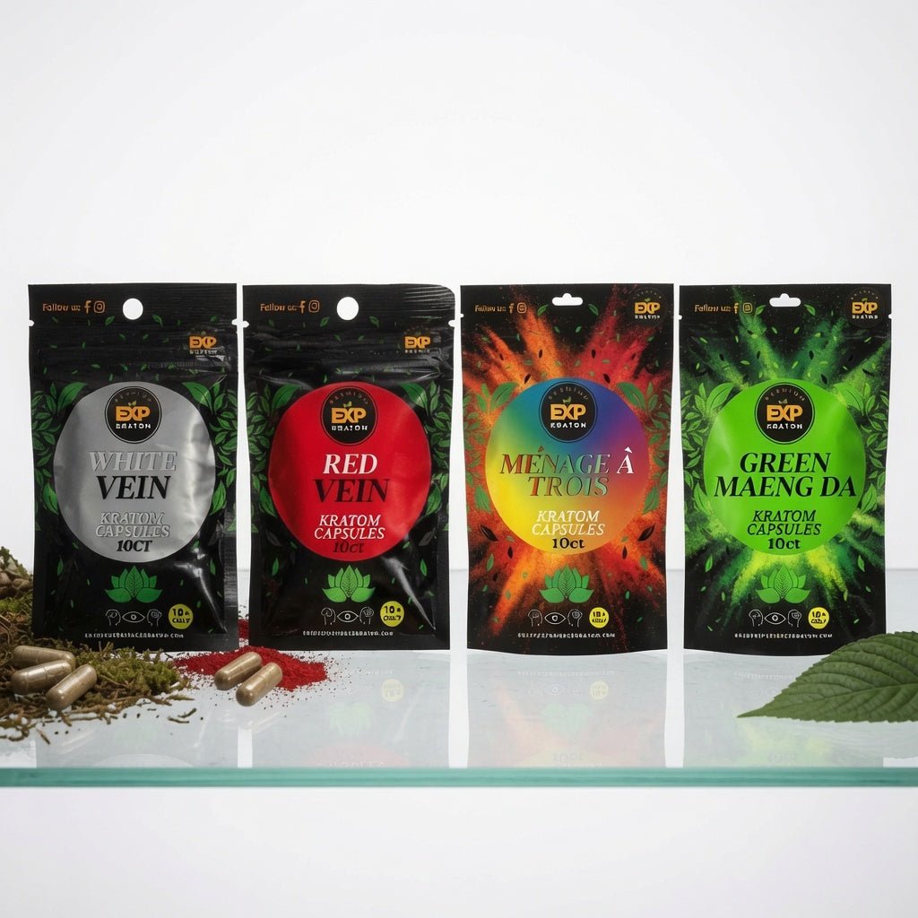EXP kratom capsule samples at NuWave Botanicals