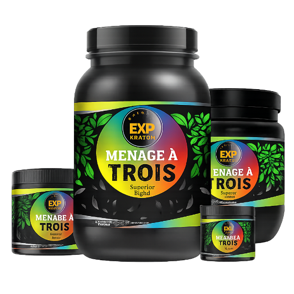EXP Premium Ménage à Trois Kratom Powder — Lab Tested