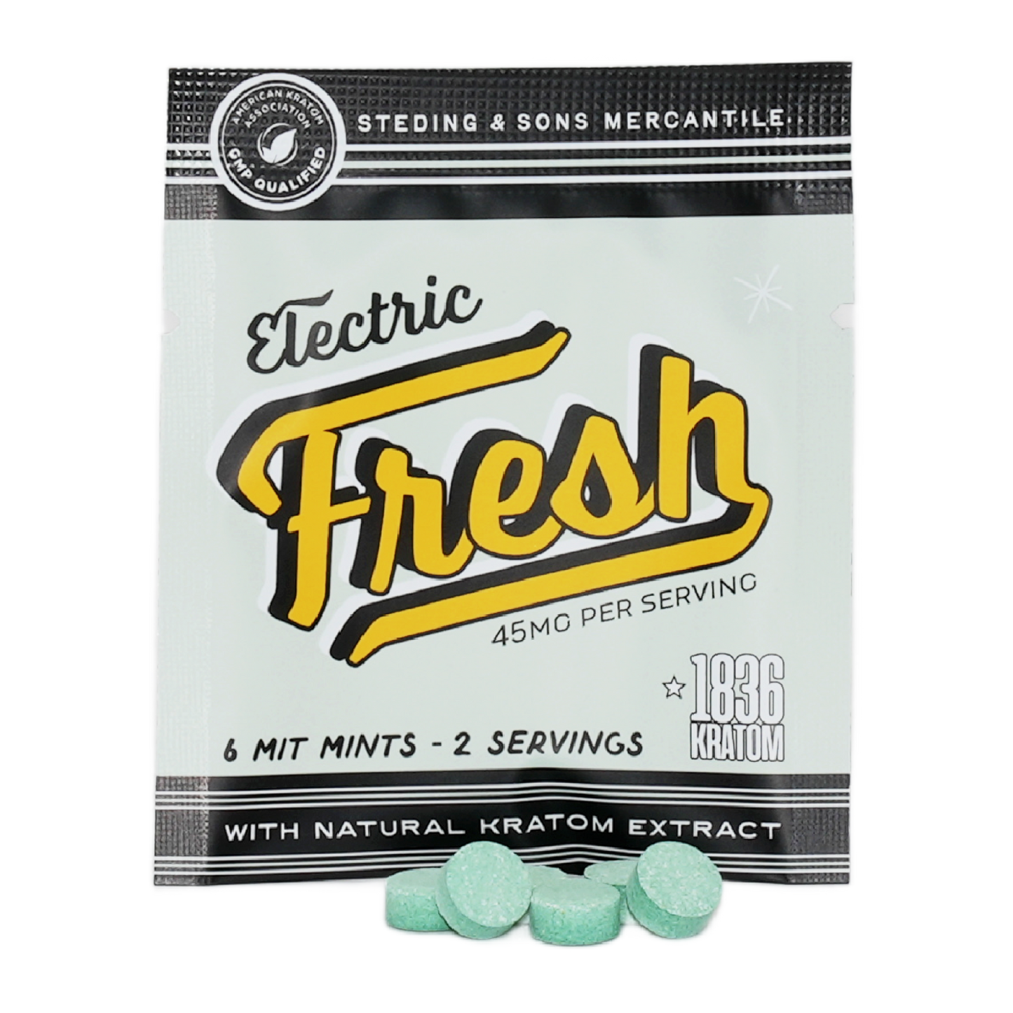 Electric Fresh 45mg MIT Mint – 1836 Kratom | Adults Only