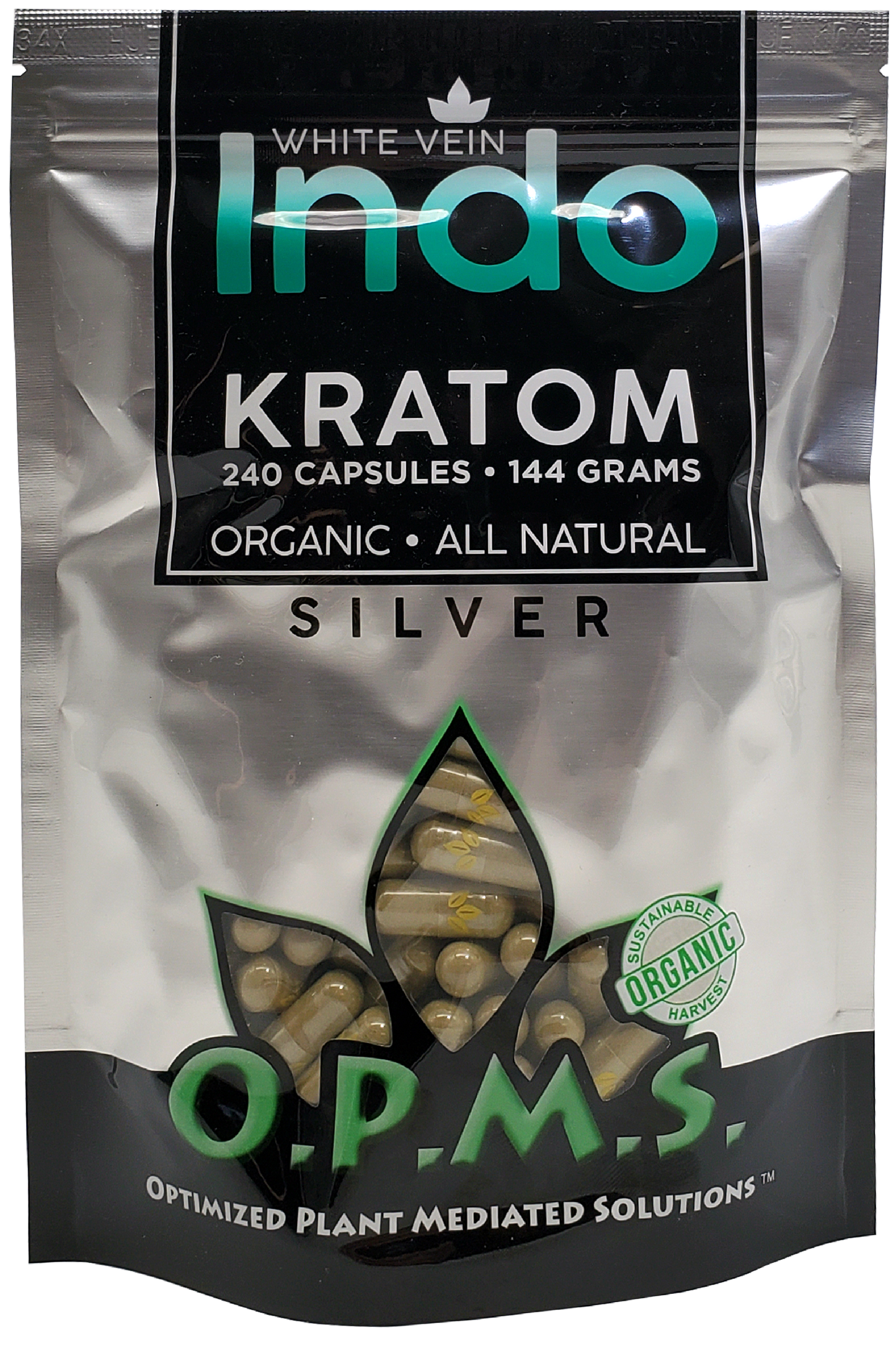 OPMS Silver White Vein Indo Capsules