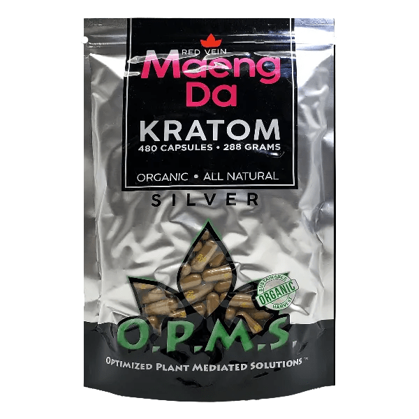 OPMS Silver Red Maeng Da Kratom Capsules