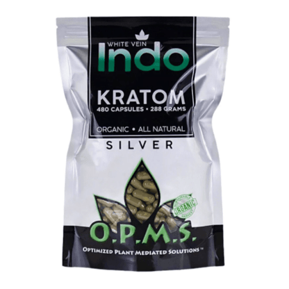 OPMS Silver White Vein Indo Kratom Capsules