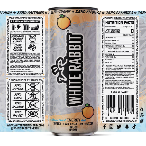 Sweet Peach Kratom Seltzer