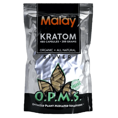 OPMS Silver Green Vein Malay Kratom Capsules