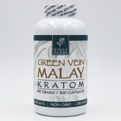 Whole Herbs Green Vein Malay Kratom Capsules