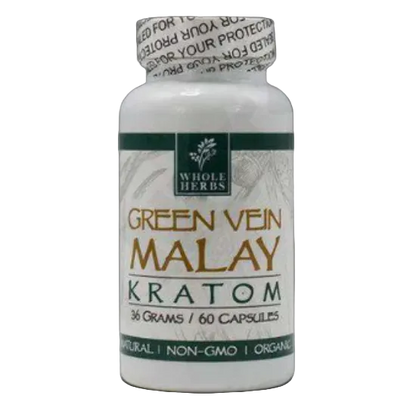 Whole Herbs Green Vein Malay Kratom Capsules