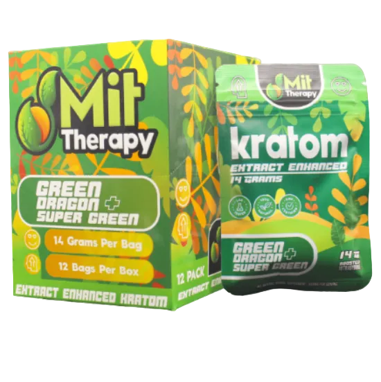 Mit Therapy Green Dragon + Super Green Enhanced Kratom Powder