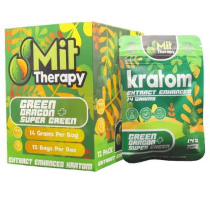 Mit Therapy Green Dragon + Super Green Enhanced Kratom Powder