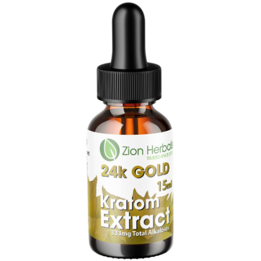 Zion Herbals 24K Gold Kratom 15ml Extract Shot