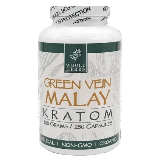 Whole Herbs Green Vein Malay Kratom Capsules