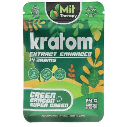 Mit Therapy Green Dragon + Super Green Enhanced Kratom Powder