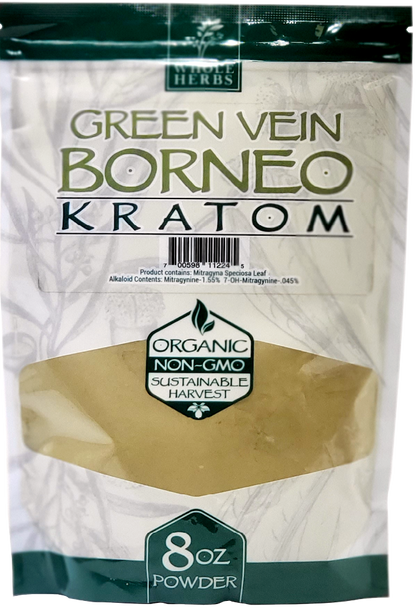 Whole Herbs Green Vein Borneo Kratom Powder