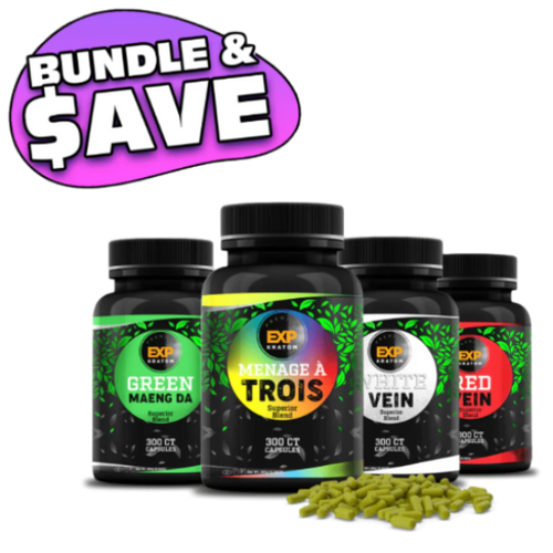 EXP Premium 300ct Kratom Capsules 4x Bundle-Lab Tested