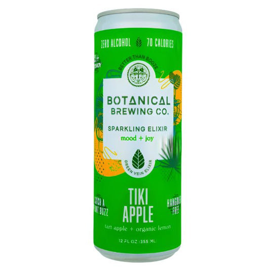 Botanical Brewing Sparkling Elixir Apple front label – NuWave Botanicals
