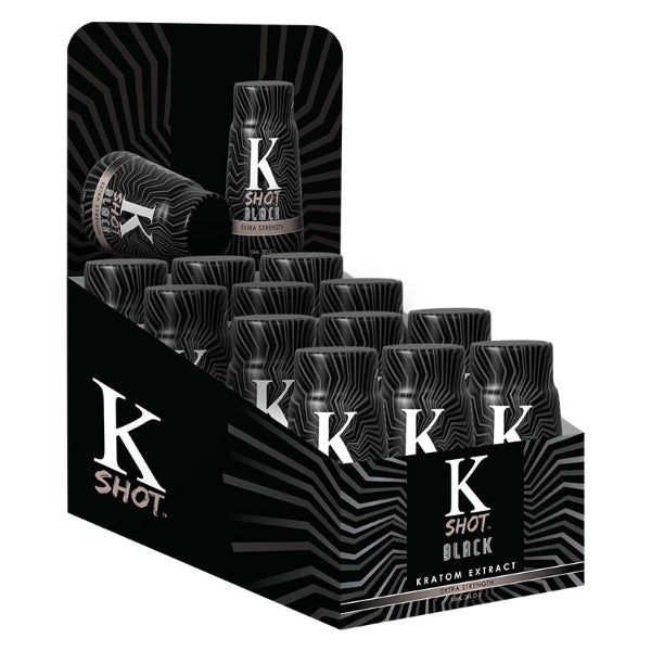 K Shot Black Kratom Extract Shot | Extra Strength 150mg Mitragynine Liquid