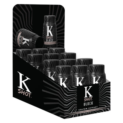 K Shot Black Kratom Extract Shot | Extra Strength 150mg Mitragynine Liquid