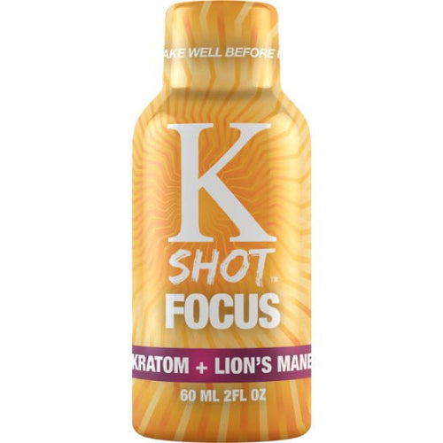 K-Shot Focus Energy Drink Shot – Kratom Extract, Nootropic Blend & Mushroom Energy