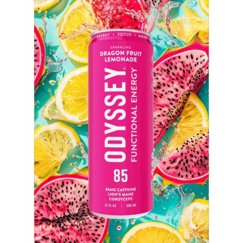 Odyssey Functional Energy 85mg | Mushroom Energy Drink for Focus, Clarity & Mood