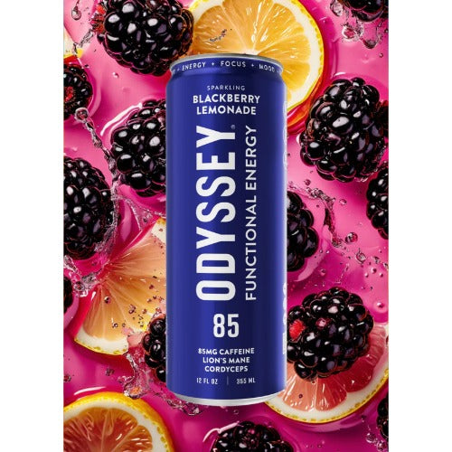 Odyssey Functional Energy 85mg | Mushroom Energy Drink for Focus, Clarity & Mood