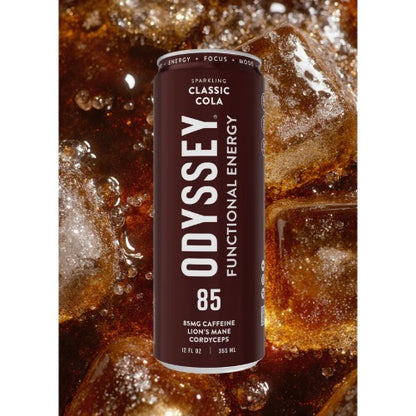Odyssey Functional Energy 85mg | Mushroom Energy Drink for Focus, Clarity & Mood