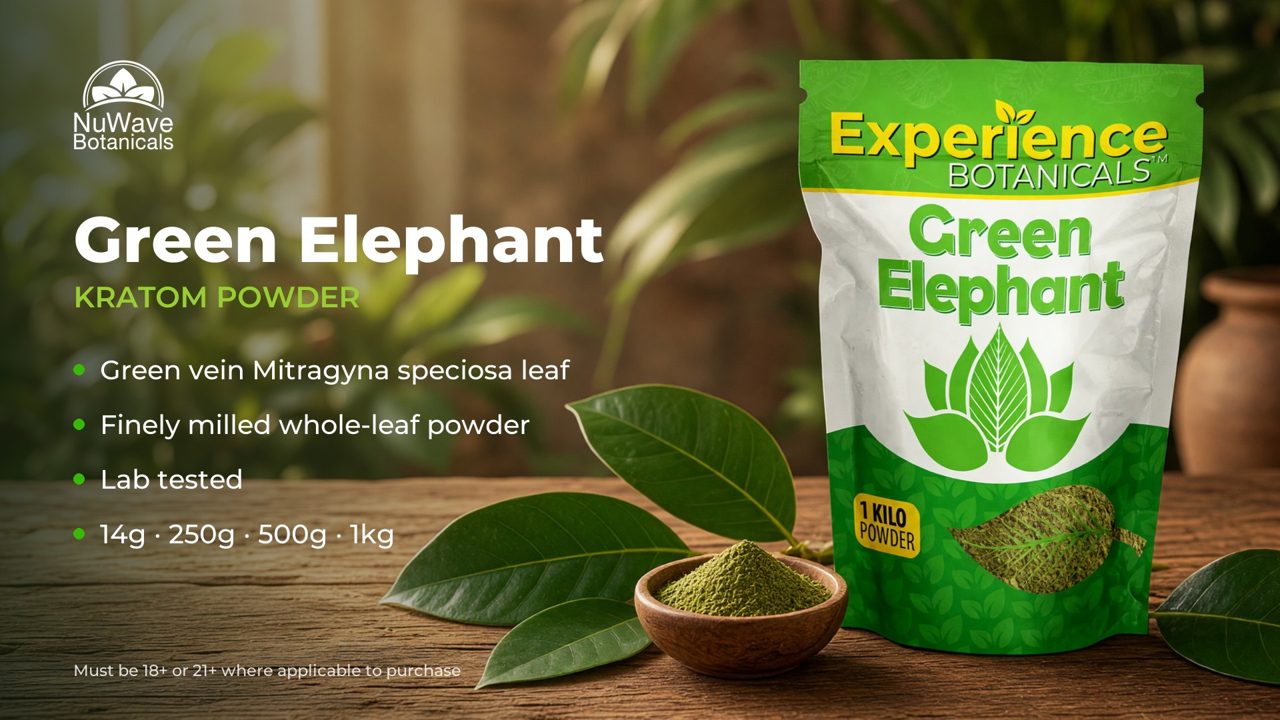 Green Elephant Kratom Powder product video, NuWave Botanicals