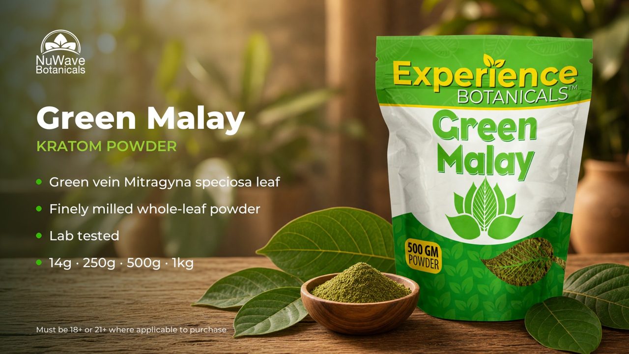 Green Malay Kratom Powder product video, NuWave Botanicals