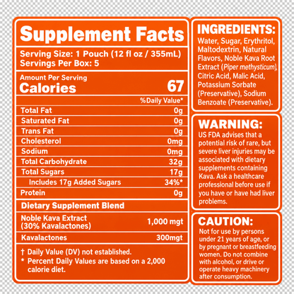 Kava Mango Tangerine – 12 oz