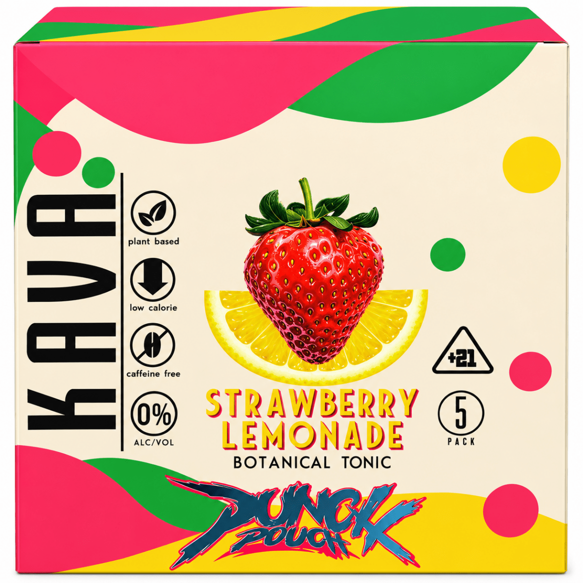 Strawberry Lemonade Kava Botanical Tonic – 12 oz
