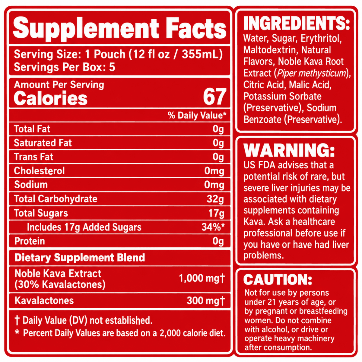 Strawberry Lemonade Kava Botanical Tonic – 12 oz